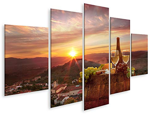 islandburner Bild auf Leinwand Weinberg In Chianti Toskana Küchenbilder Leinwandbild Wandbild Prime Bilder für Wohnzimmer etc.