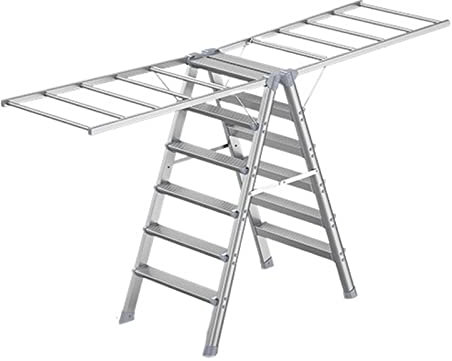 Wäscheständer/Wäschetrockner Wäscheständer for Wäsche, Leiter-Wäscheständer aus Aluminiumlegierung, multifunktionaler faltbarer Wäscheständer for einfache Aufbewahrung, platzsparend Clothes Drying Rac