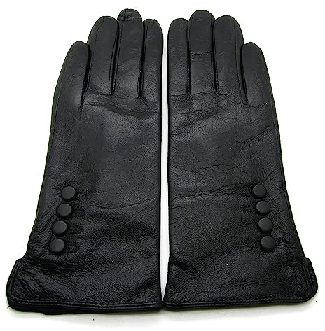 Damen Echtes Weiches Leder Handschuhe Vollständig Gefüttert