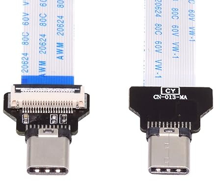 chenyang USB C Host a USB C Target Data Flat Slim FPC OTG Cable 13cm para FPV Disk Phone Laptop