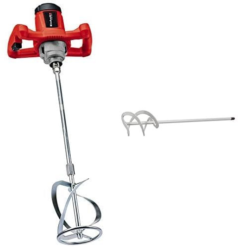 Einhell 4258545 Batidor de Pintura TC-MX Potencia 1200 w, 240 V, Rojo + kwb Mezclador de mortero de 90 mm