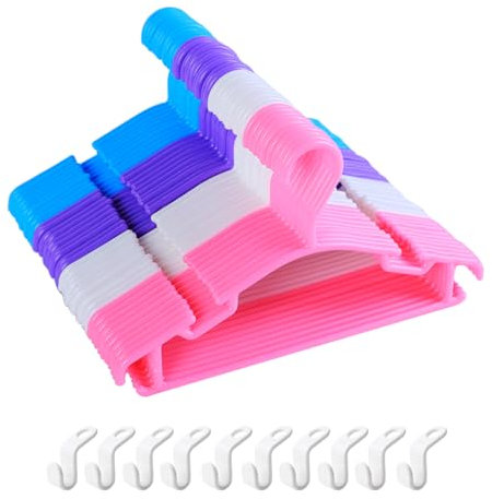 haweeli Grucce appendiabiti in plastica per neonati e bambini (27 cm, set da 40)