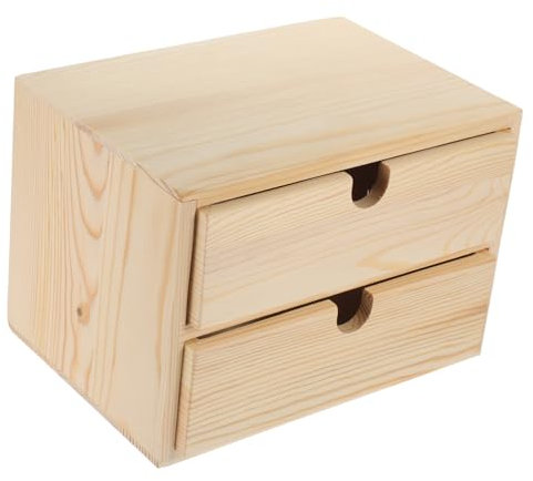 Alipis Kasten Schmuckkästchen Aufbewahrungsbox Mit Schubladen Besteckschublade Aus Holz Aufbewahrungsschrank Aus Rustikale Regalschublade Schmucketui Büro Hölzern Make-up-box Schreibtisch