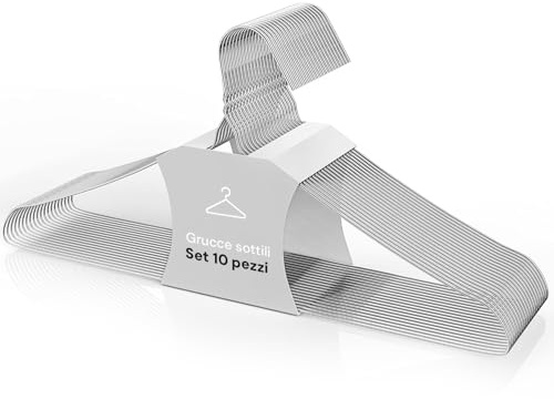 Avilia Juego de 30 Perchas de Metal Plateado – Cómodo Gancho Redondo y diseño Fino Que Ahorra Espacio para Mantener en Orden tu Armario y Guardar Pantalones, Camisetas, Chaquetas y Abrigos