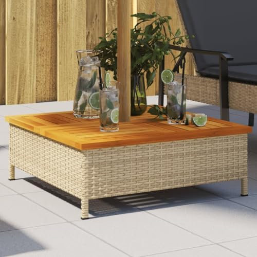 Tidyard Couvercle de Base de Parasol Beige 70x70x25 cm Base de Lestage, Pied de Parasol pour Parasols, Support de Parasol pour Terrasse, Piscine, Patio, Jardin, Balcon