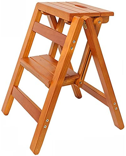 GAOXIONG Marchepied en Bois Marchepied Pliable Marchepied échelle Tabouret Bois Massif Multifonction Antidérapant Plaque épaisse Mode Simple 2 marches 3 marches Échelle