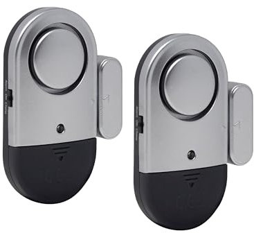 Defender Ultra Slim Magnetic Chime & Alarm 2 Pack - Shop Door Window Entry Chime Alert - Battery Powered Intruder Security Alarm 125dB Magnetic Contact Visitor Chime - Police Accredited