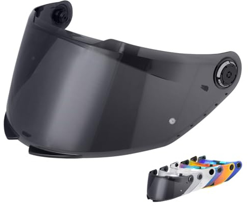 Visiere Casque pour MT-V-28B/THUNDER 4 SV/Stinger 2,Plein Visage Moto Casque Pare-Brise Visière,Remplacement de Visière de Lentille de Casque de Bouclier de Vent de Moto. (Noir)
