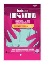 Genérico Nitrilhandschuhe, 100 % Wald, Grün, Größe M, bleichbeständig, Packung mit 2 Stück