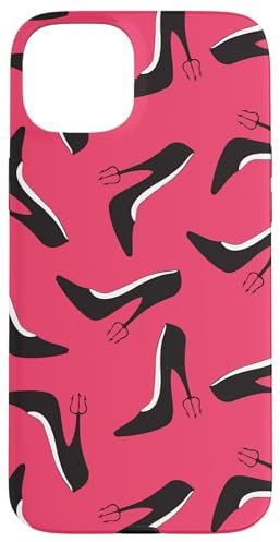 The Devil Wears Prada Pitchfork Stiletto Heel Shoe Pattern Hülle für iPhone 15 Plus
