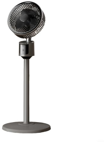 Snowchecking Ventilador de pie Circulador de aire de pie ajustable con alimentación USB 3 Control de velocidad Ventiladores de pie para dormitorio (gris)