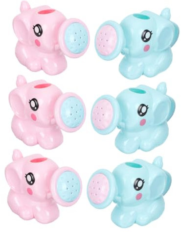 WOONEKY 6stücke Junge Mädchen Gießkanne Elefant-Form Als Badespielzeug Mit Wasserspritzfunktion Für Badewanne Garten Spielset Für Kleinkinder Aus Langlebigem Material