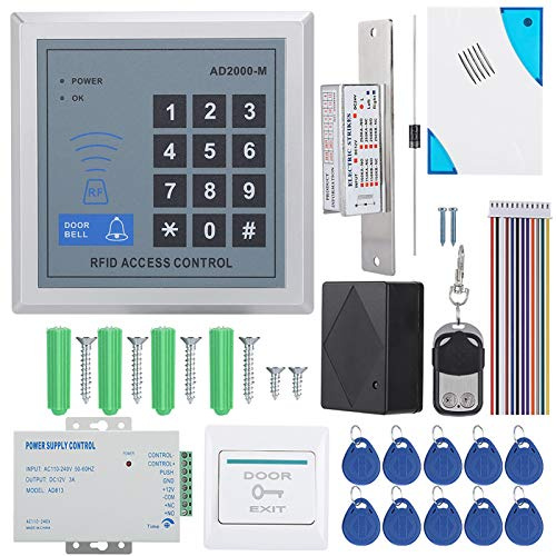 Elektrisches Türschloss mit Code, Einzelne Tür, Kartenleser und Passwortzugang - Funkfernbedienung, 12V Tagesfalle, für Wohn- und Geschäftstüren