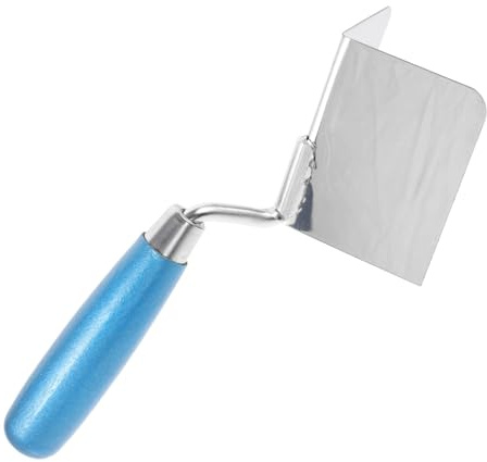 TEHAUX Cazzuola Angolare per Cartongesso in Acciaio Inossidabile Strumento Ergonomico per Finitura Angoli Interni Resistente e Multifunzionale per Rifiniture Lisce e Arrotondate