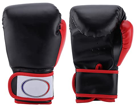GYZOUKA 1 par Boxningshandskar för Barn 8 Oz Sparringshandskar för Ungdomsträning för Boxningssäck Kickboxning för Pojkar och Flickor (Svart)