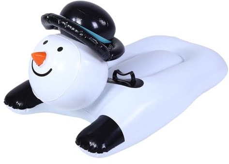 Fockety Inflatable Snow Tube, Heavy Duty Snow Tube with Sturdy Safety Handles, Anti Scratch, Wearproof and Water Proof, Snow Sleds for Family Activities Outdoor Winter Toys