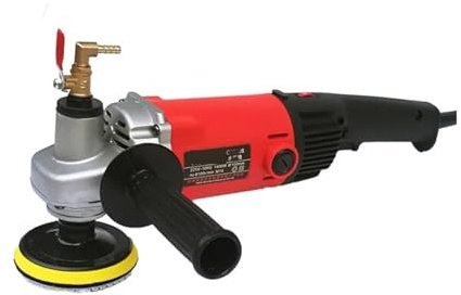 BCJMKDX Machine à poncer, Polisseuse électrique 1400 W for marbre, Granit, Pierre Humide, Ponceuse, broyeur à Eau, Vitesse Variable, avec 7 tampons de Polissage