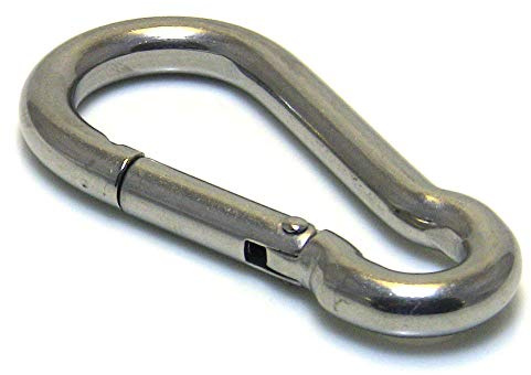 5 Stk. Karabinerhaken Edelstahl Rostfrei Karabiner Niro AISI 316 V4A 50-120mm (5 x 50)