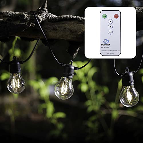 hellum LED Party Lichterkette außen dimmbar mit Timer, LED Glühbirnen Lichterkette mit Fernbedienung beleuchtete 4,5m, 10 Lampen warmweiß Partybeleuchtung für Biergarten Zimmer 523195