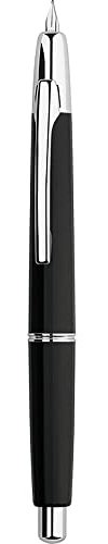 erofa Majohn A2 Press Füllfederhalter Extra Feine Feder mit Box, einziehbarer Schwarzer Harz Tinte Stift mit Konverter Schreibstift Set (Silber Clip Version)