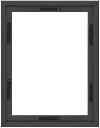 MCS Canvas Float Frames 12x16 Frame, Black Frame for Finished Canvases, Vertical & Horizontal Wall Hanging Large Frame with Adhesive for Canvas Paintings (1-Pack)