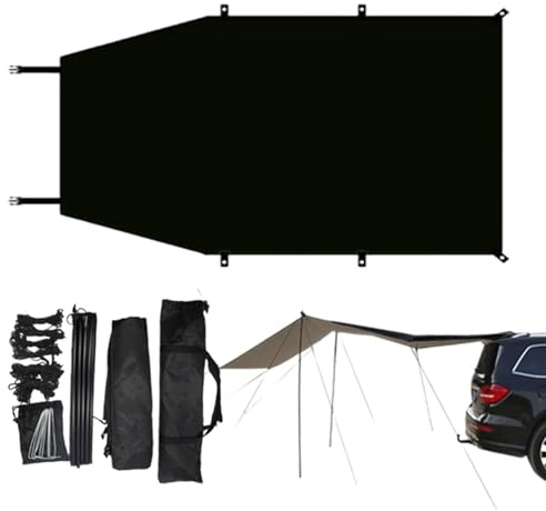 Auto-Markise für SUV, wasserdicht, Auto-Markise, Sonnenschutz, tragbarer Auto-Überdachung, Wohnmobil-Anhänger, Sonnenschutz für Camping, Pop-Up-Camper-Markise für SUV, LKW, Van, Dachmarkise