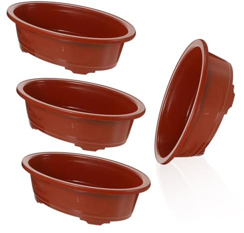 Amosfun 4stücke Praktische Bonsai-töpfe Für Sukkulenten Und Kleine Pflanzen Für Balkon Garten Und Innenräume Mit Drainagelöchern