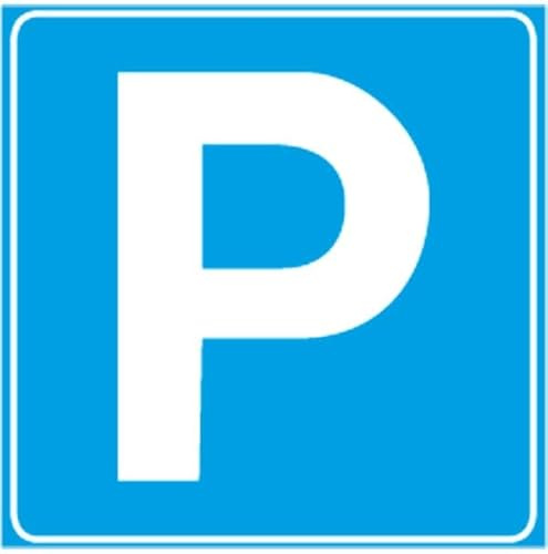 GLOBAL CARTELLO IN LAMIERA SCATOLATA QUADRATO 60X60 cm - PARCHEGGIO - SEGNALE CATARIFRAGENTE CON CAVALLETTO (Solo Cartello)