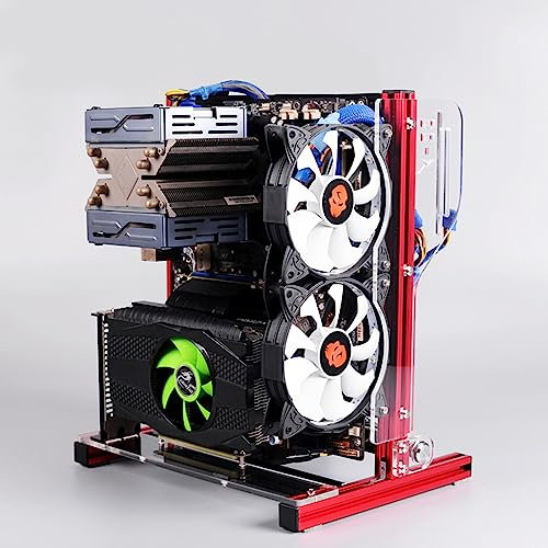 Caja de PC Al Aire Libre, ATX M-ATX/ITX Chasis Abierto Caja de Computadora de Marco Abierto Vertical Manija Vertical Plataforma de Prueba de Overclocking Bastidor de Chasis