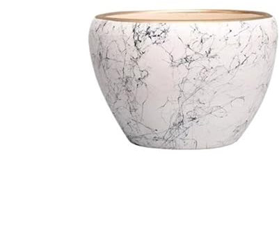 GLigeT Maceta Macetero De Cerámica De Gran Calibre Interior Y Exterior Árbol De La Fortuna Verdes Suculentas Simples Maceta para Plantas de Interior(Blanco,Grande)