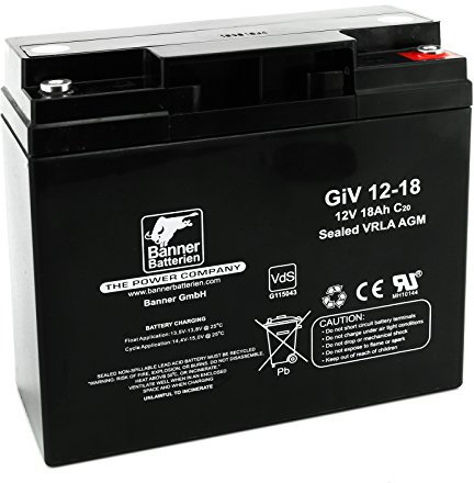 Banner Batterie Stand by Bull 12 Volt 18 Ah Typ GiV 12-18 Akku Notstrombatterie Brandmeldeanlage Alarmanlage