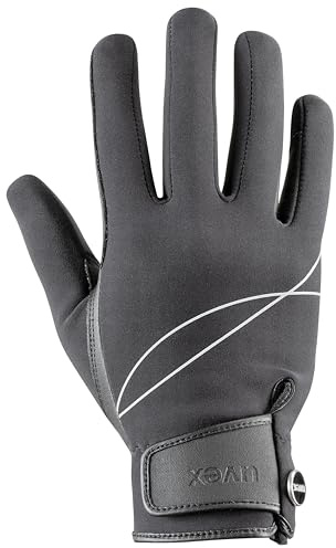 uvex crx700 - elastisk ridhandske för dam och herr - hållbar - utmärkt grepp - black - 6.5