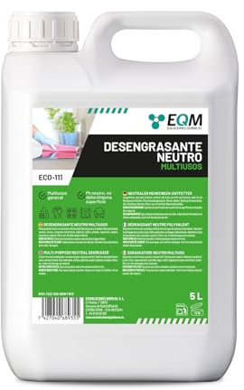 EQM - ECO-111 - Desengrasante Neutro Todo en Uno - 5L - Potente, Seguro y Respetuoso con todas las superficies - Hogar, industria, vehículos, barcos, hoteles, etc.