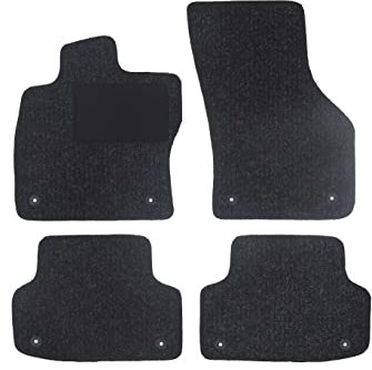Fußmatten passend für Volvo C30 Typ 533 (Baujahr 2006-2012), Robust anthrazit | 4-TLG | Umrandung schwarz