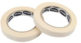 Twin Pack Premium Masking Tape - 50m x 18mm (0.75) - Painting & Decorating Strong Adhesive Tape - 2 Rolls (18mm x 50m)