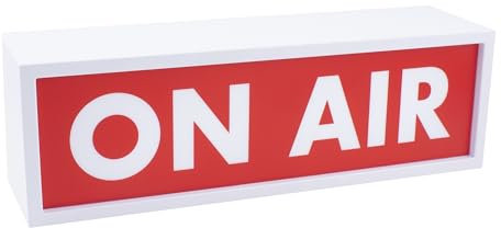 ON AIR Light Sign, LED Light for Recording Vloggers, Streaming Studio Room Decor, Cool Light for Bedroom, Battery Operated | Paladone, Red