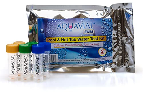 AQUA VIAL 2x Test Acqua Piscina Presenza Escherichia Coli Coliformi Kit Analisi Acqua Pool Tester Controllo Piscina