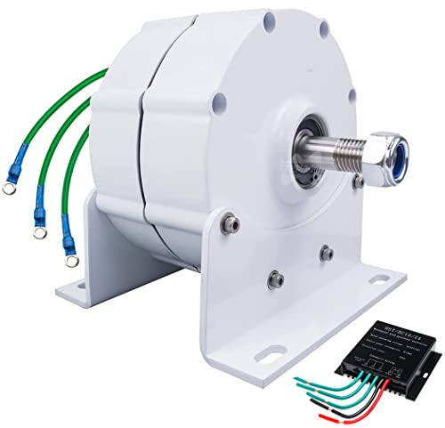 HUIZHITENGDA Niedrige Geschwindigkeit 2000W 110 V/220 V Getriebes Getriebe für permanentes Magnetgenerator Wechselstrom -Lichtmaschinen für Windturbinen -Wasserturbine (mit Controller),48v