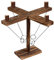 Ring Toss Game Hooks for Adults Kids, Wooden Toss Game,4 Hooks, Handheld Board Table Games, Outdoor Indoor Pub Games