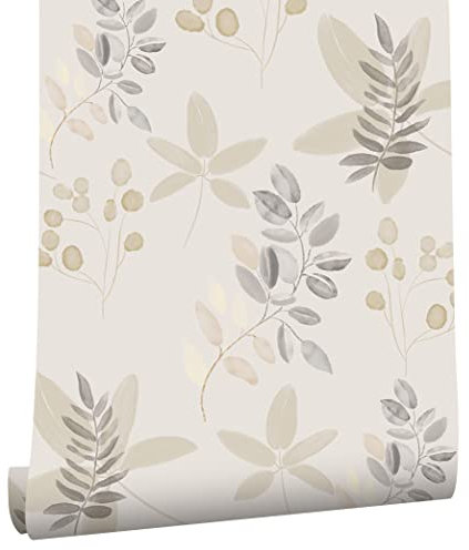 myforHD Carta da Parati Autoadesiva Fiore Foglia Vintage Decorativo Sfondo 44cmx300cm Carta da Parete Adesivo Vinile Soggiorno Camera Da Letto Bagno