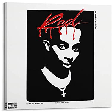 yydds Rapper Playboi-Carti Poster Leinwand Poster Wandkunst Druck Ästhetische Raumdekoration Home Office Dekoration 30 x 30 cm Rahmenstil
