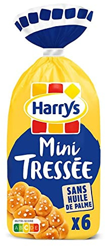 Délice du Matin - Harry's Brioche Mini Tressée Nature, Sucrée et Irrésistible x6 - 210g - Viennoiseries Gourmandes - Le Lot De 4