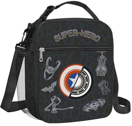 Clastyle Held Isolierte Lunchtasche Kinder Klein Kühltasche für Jungen Wasserdichte Brotzeittasche für Picknick Schulen,Stadtschilder