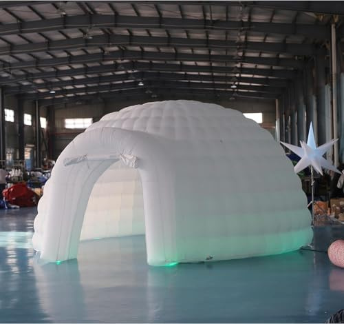 SAYOK Aufblasbares Iglu-Kuppelzelt mit LED-Licht, tragbares Iglu-Zelt für Party, Hochzeit, Veranstaltung, Camping, Outdoor (5 m)