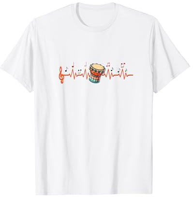 Heartbeat Djembe Schlagzeuger Djembe T-Shirt