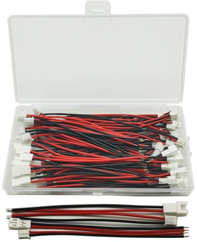 GTIWUNG 20 Paia 2.0 mm JST 2 Pin Micro Elettrico Spina Connettore Maschio e Femmina con 95mm 24 AWG Filo, 20 Paia JST XH 2.54mm 2 Pin Maschio e Femmina con 9.5 cm 22 AWG Cavo