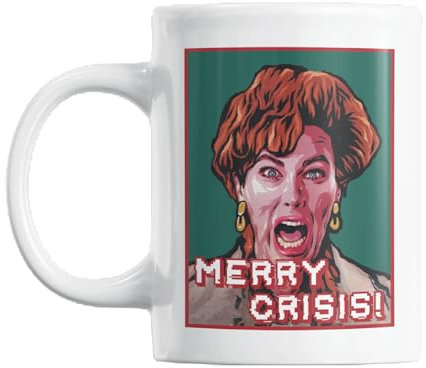 Gesar Tazza Natalizia da Colazione - Tazza con motivo natalizio - 11 oz - Idea regalo per natale - Tazza Merry Crisis!