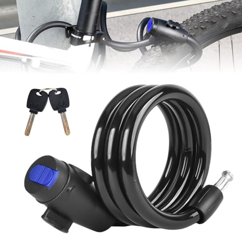 mizikuu Candado Bicicleta para niños, Candado de Cable Antirrobo Cadena Bici candado de cadena para bicicletas, triciclos, motocicletas, scooters, cochecitos de bebé
