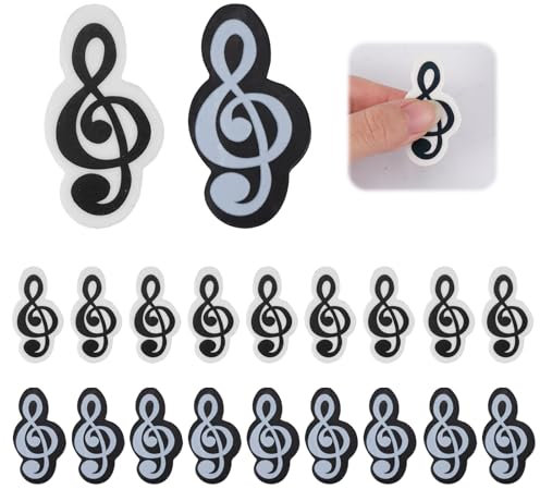 20 Pièces Musique Gommes Peinture, Mini Gommes Mignonnes en Forme de Note, Gomme en Caoutchouc Souple et Durable,Gommes Drôles Effacer Convient pour le Travail des Étudiants, le Dessin, le Bureau