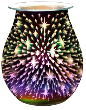 BATHVEVE 1pieza Lámpara Difusora De Fragancias De Vidrio Soporte Único para Velas Aromáticas Decoración Elegante para Hogar y Dormitorio Humidificador De con Luz y Diseño Romántico